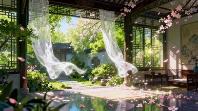 阳光明媚的古风小院