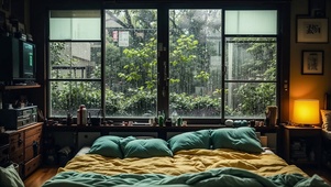 【雨景】卧室外的雨