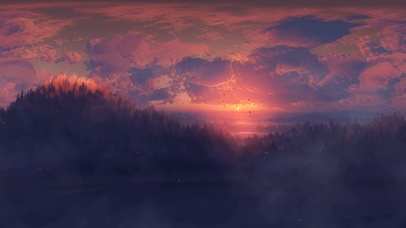 清晨日出雾气弥漫