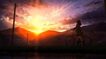 Ride 夕日4k