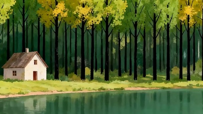 护眼绿景带鱼屏