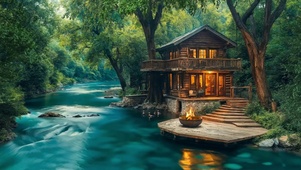 河流边小屋