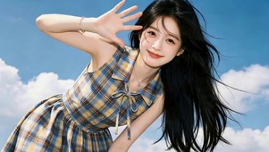 可爱长发女孩