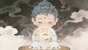 祥云间的小菩萨