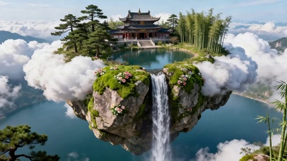 悬浮的岛屿小屋