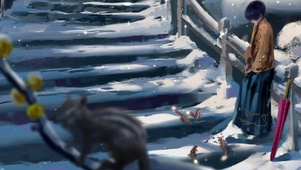 楼阁冬雪