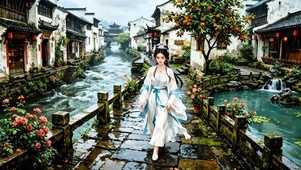 江南古风美女4K