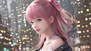 都市街道可爱少女