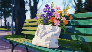 风中摇摆的小花