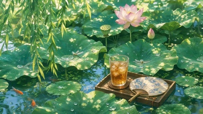 夏日荷塘