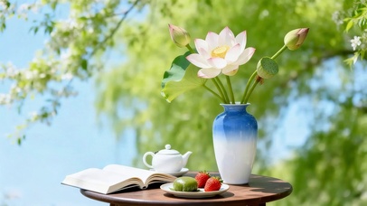 小清新荷花