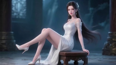 幽静山谷3D动漫长发美女5