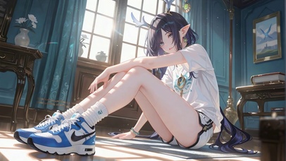 休闲窗边少女菈乌玛