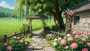 乡村路边的鲜花