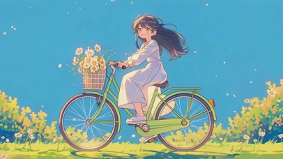 白裙女孩的单车之旅