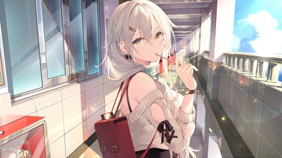 去教室的少女