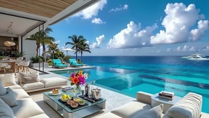 蓝天泳池滨海别墅