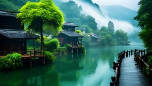 山水古镇美景