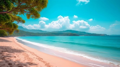 美丽治愈大海沙滩