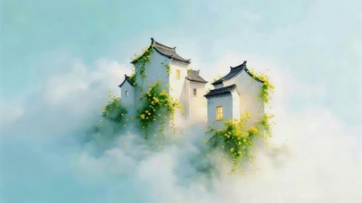 云海中小屋
