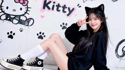 可爱猫耳清纯美少女