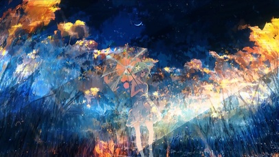 雨天伞下美丽的女孩