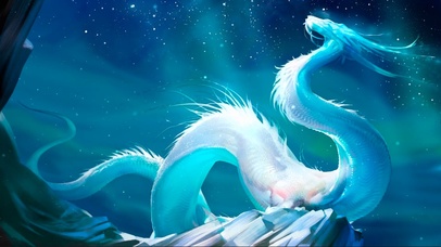 冬季望向星空的白龙