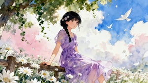 欣赏风景的女孩