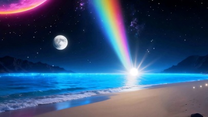 夜景星球海景双屏