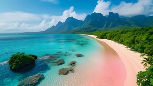 美丽治愈大海沙滩