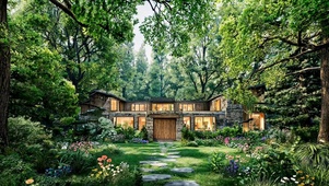 静谧森林中的治愈小屋