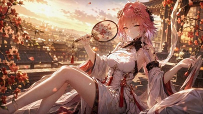 樱花古风少女