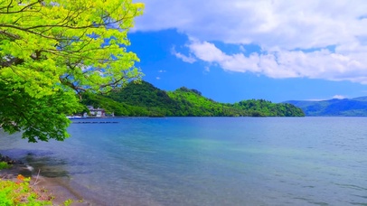 夏日青山湖畔