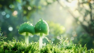 治愈简约 两小只蘑菇