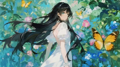 唯美蝴蝶女孩