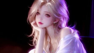 氛围感发光金发美少女