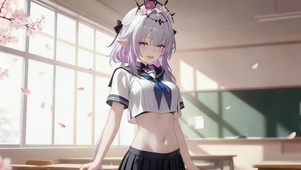 教室里女孩