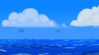 像素蓝天白云大海 