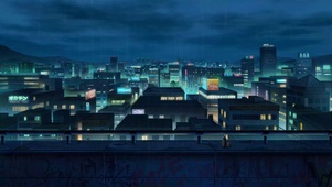 雨天城市夜景