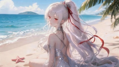 夏日海边女孩