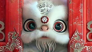 新年快乐带鱼屏