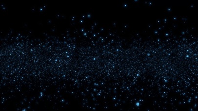 蓝色粒子光斑飘飞