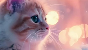 可爱猫咪带鱼屏