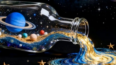 宇宙星球带鱼屏