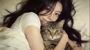 与狸花猫的赖床时光