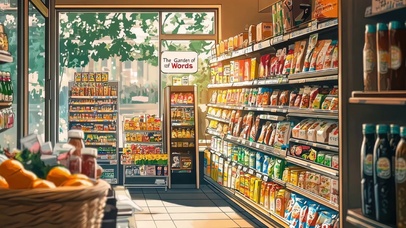 静谧阳光午后日杂商店