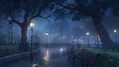 雨夜公园