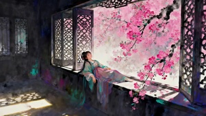 窗外的梅花盛开