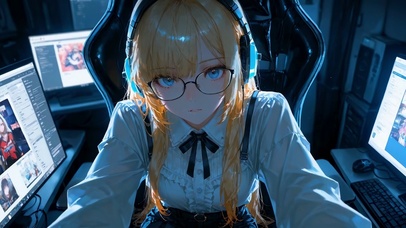 眼镜美少女