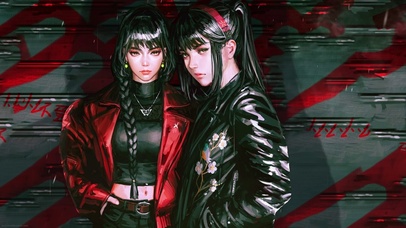 朋克时尚姐妹花